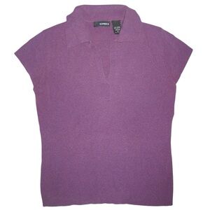 Purple vintage Express collared tee